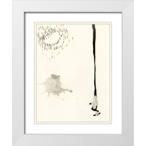 Matchstick Minimals I White Modern Wood Framed Art Print with Double Matting by Fuchs, Jodi