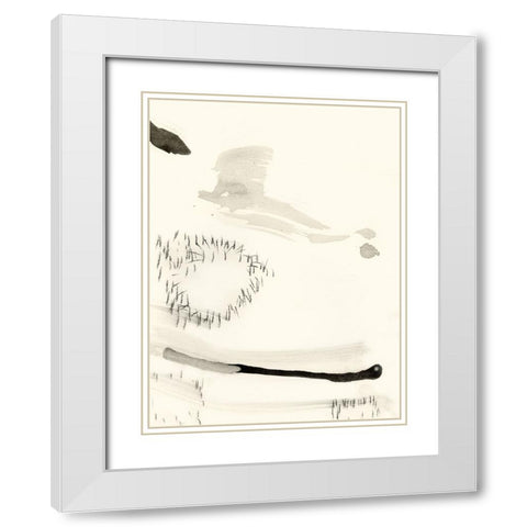 Matchstick Minimals II White Modern Wood Framed Art Print with Double Matting by Fuchs, Jodi