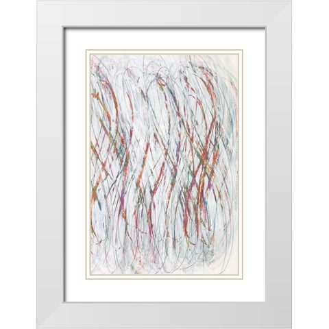 White Infinity II White Modern Wood Framed Art Print with Double Matting by Fuchs, Jodi