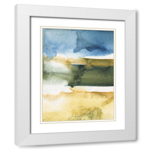 Arriving Ashore I White Modern Wood Framed Art Print with Double Matting by Combs, Joyce