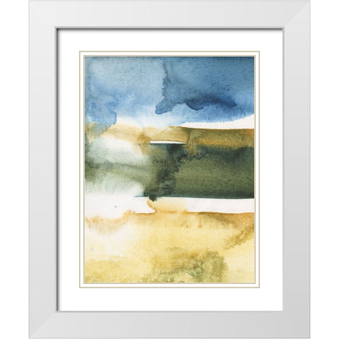 Arriving Ashore I White Modern Wood Framed Art Print with Double Matting by Combs, Joyce