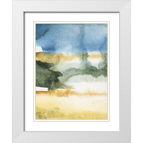 Arriving Ashore II White Modern Wood Framed Art Print with Double Matting by Combs, Joyce
