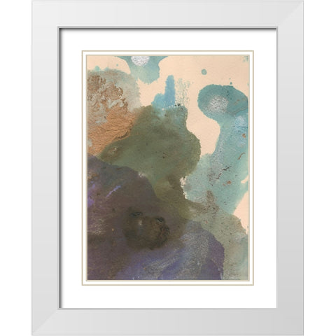 Soft Emotions II White Modern Wood Framed Art Print with Double Matting by Combs, Joyce