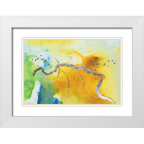 Embellished Tropical Cocktail I White Modern Wood Framed Art Print with Double Matting by Combs, Joyce