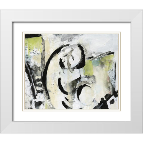 Creative Rhythms I White Modern Wood Framed Art Print with Double Matting by Combs, Joyce