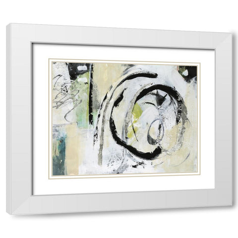 Creative Rhythms II White Modern Wood Framed Art Print with Double Matting by Combs, Joyce