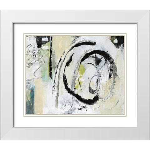 Creative Rhythms II White Modern Wood Framed Art Print with Double Matting by Combs, Joyce