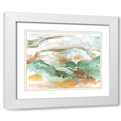 Mineral Matter I White Modern Wood Framed Art Print with Double Matting by Wang, Melissa