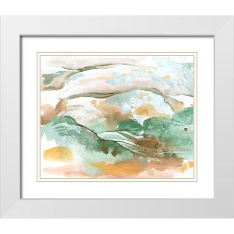 Mineral Matter I White Modern Wood Framed Art Print with Double Matting by Wang, Melissa