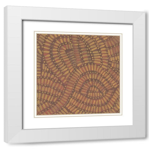 Woven Undulation I White Modern Wood Framed Art Print with Double Matting by Wang, Melissa