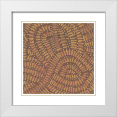 Woven Undulation I White Modern Wood Framed Art Print with Double Matting by Wang, Melissa