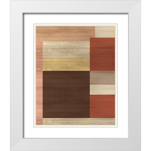 Kilter I White Modern Wood Framed Art Print with Double Matting by Wang, Melissa