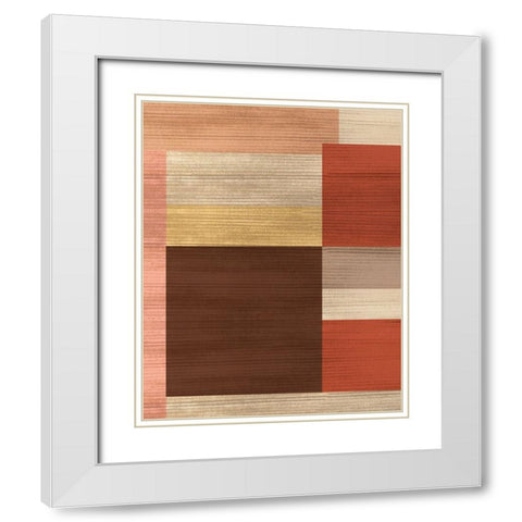 Kilter I White Modern Wood Framed Art Print with Double Matting by Wang, Melissa