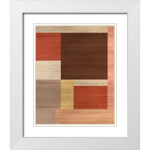 Kilter II White Modern Wood Framed Art Print with Double Matting by Wang, Melissa