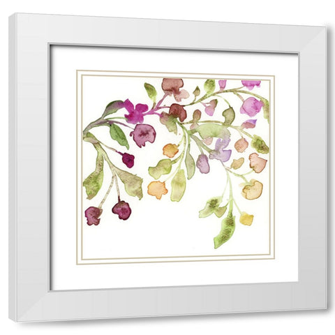 Blossoms and Roots III White Modern Wood Framed Art Print with Double Matting by Quin, Marabeth