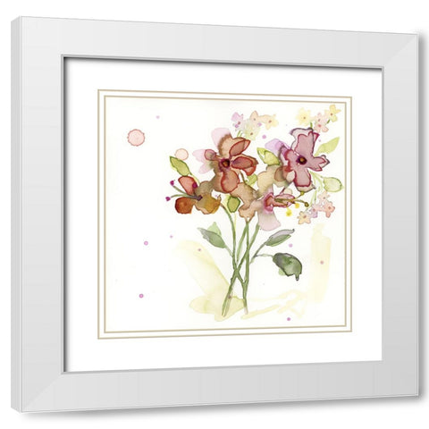 Blossoms and Roots IV White Modern Wood Framed Art Print with Double Matting by Quin, Marabeth