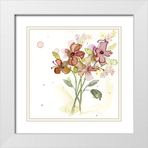 Blossoms and Roots IV White Modern Wood Framed Art Print with Double Matting by Quin, Marabeth