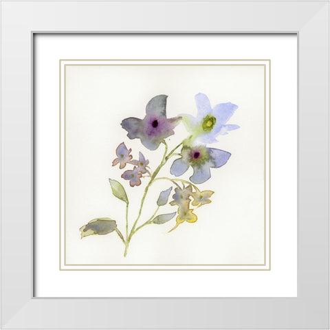Blossoms and Roots VII White Modern Wood Framed Art Print with Double Matting by Quin, Marabeth