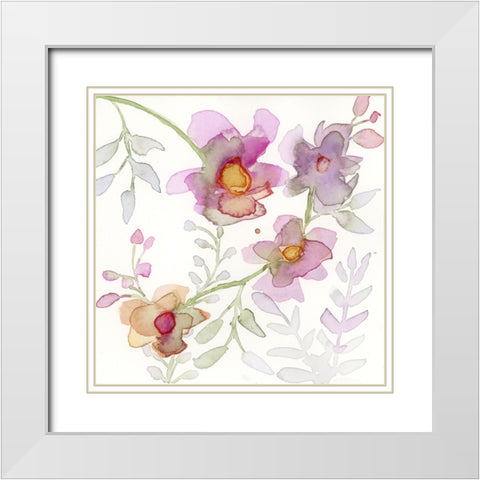 Blossoms and Roots X White Modern Wood Framed Art Print with Double Matting by Quin, Marabeth