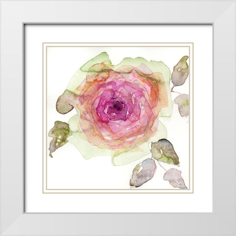 Queen Rosa I White Modern Wood Framed Art Print with Double Matting by Quin, Marabeth