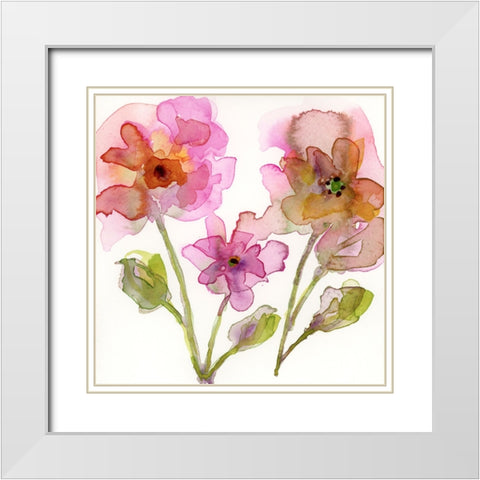 Queen Rosa II White Modern Wood Framed Art Print with Double Matting by Quin, Marabeth