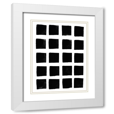 Square Print White Modern Wood Framed Art Print with Double Matting by Haase, Andrea