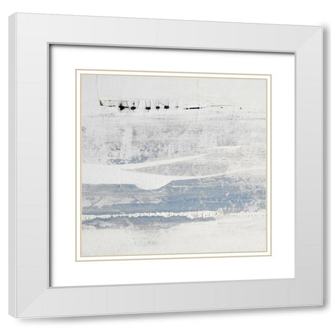 Blue Aria III White Modern Wood Framed Art Print with Double Matting by Aryai, Sia