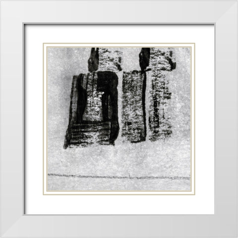Black Aria I White Modern Wood Framed Art Print with Double Matting by Aryai, Sia