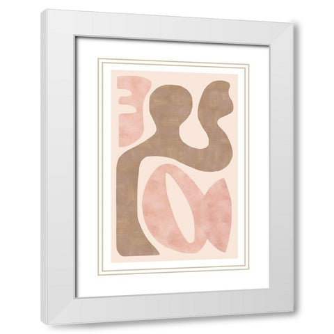 Equanimity I White Modern Wood Framed Art Print with Double Matting by Kouta, Flora