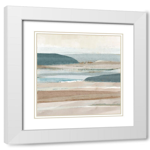 Brough Sands I White Modern Wood Framed Art Print with Double Matting by Kouta, Flora
