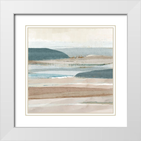 Brough Sands I White Modern Wood Framed Art Print with Double Matting by Kouta, Flora