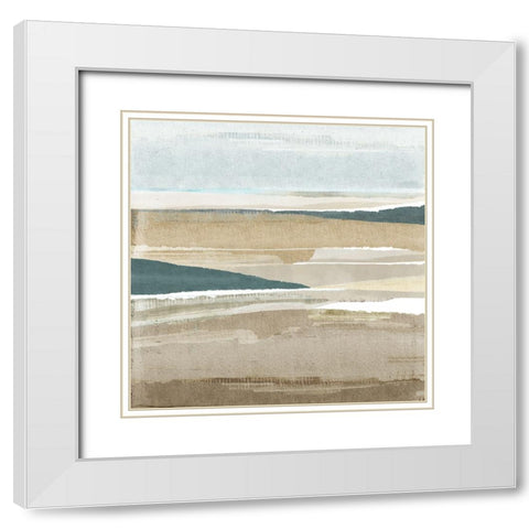 Brough Sands II White Modern Wood Framed Art Print with Double Matting by Kouta, Flora
