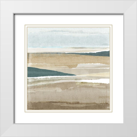 Brough Sands II White Modern Wood Framed Art Print with Double Matting by Kouta, Flora