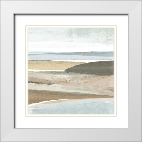 Brough Sands III White Modern Wood Framed Art Print with Double Matting by Kouta, Flora