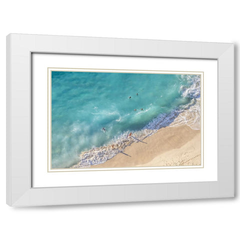 Nusa Penida Beach I White Modern Wood Framed Art Print with Double Matting by Silver, Richard