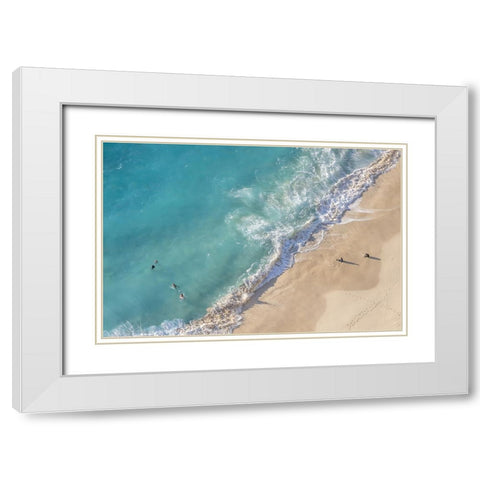 Nusa Penida Beach II White Modern Wood Framed Art Print with Double Matting by Silver, Richard