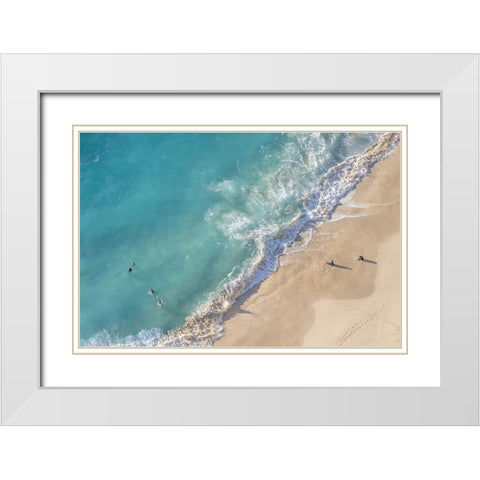 Nusa Penida Beach II White Modern Wood Framed Art Print with Double Matting by Silver, Richard