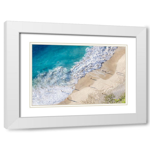 Nusa Penida Beach III White Modern Wood Framed Art Print with Double Matting by Silver, Richard