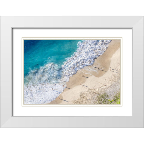 Nusa Penida Beach III White Modern Wood Framed Art Print with Double Matting by Silver, Richard