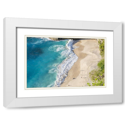 Nusa Penida Beach IV White Modern Wood Framed Art Print with Double Matting by Silver, Richard