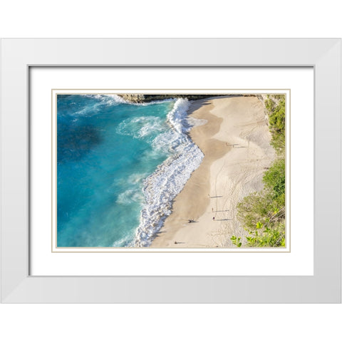 Nusa Penida Beach IV White Modern Wood Framed Art Print with Double Matting by Silver, Richard