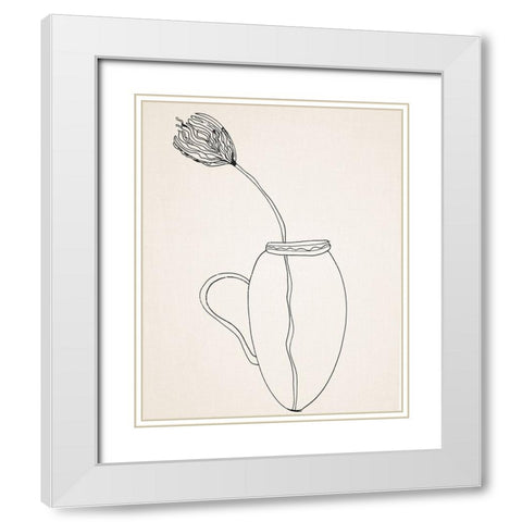 Fine Line II White Modern Wood Framed Art Print with Double Matting by Smith, Karen