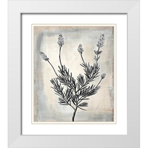 Floral Frame I White Modern Wood Framed Art Print with Double Matting by Smith, Karen