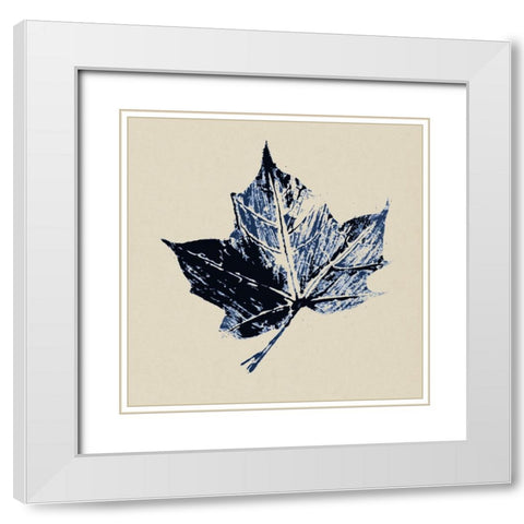 Skeleton Leaf II White Modern Wood Framed Art Print with Double Matting by Smith, Karen