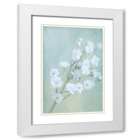 Soft Whisper III White Modern Wood Framed Art Print with Double Matting by Stalus, Judy