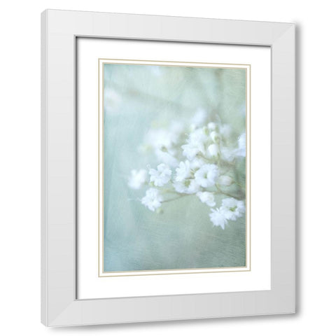 Soft Whisper IV White Modern Wood Framed Art Print with Double Matting by Stalus, Judy