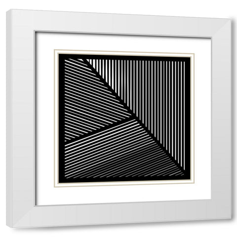 Controlled Chaos I White Modern Wood Framed Art Print with Double Matting by Schlotzhauer, Jim