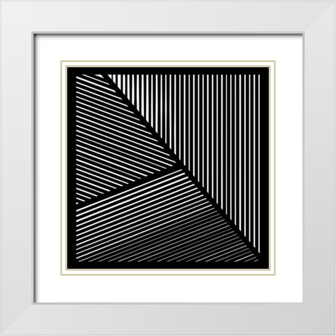 Controlled Chaos I White Modern Wood Framed Art Print with Double Matting by Schlotzhauer, Jim