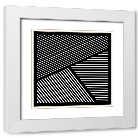 Controlled Chaos III White Modern Wood Framed Art Print with Double Matting by Schlotzhauer, Jim