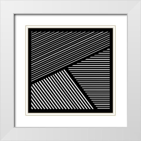Controlled Chaos III White Modern Wood Framed Art Print with Double Matting by Schlotzhauer, Jim